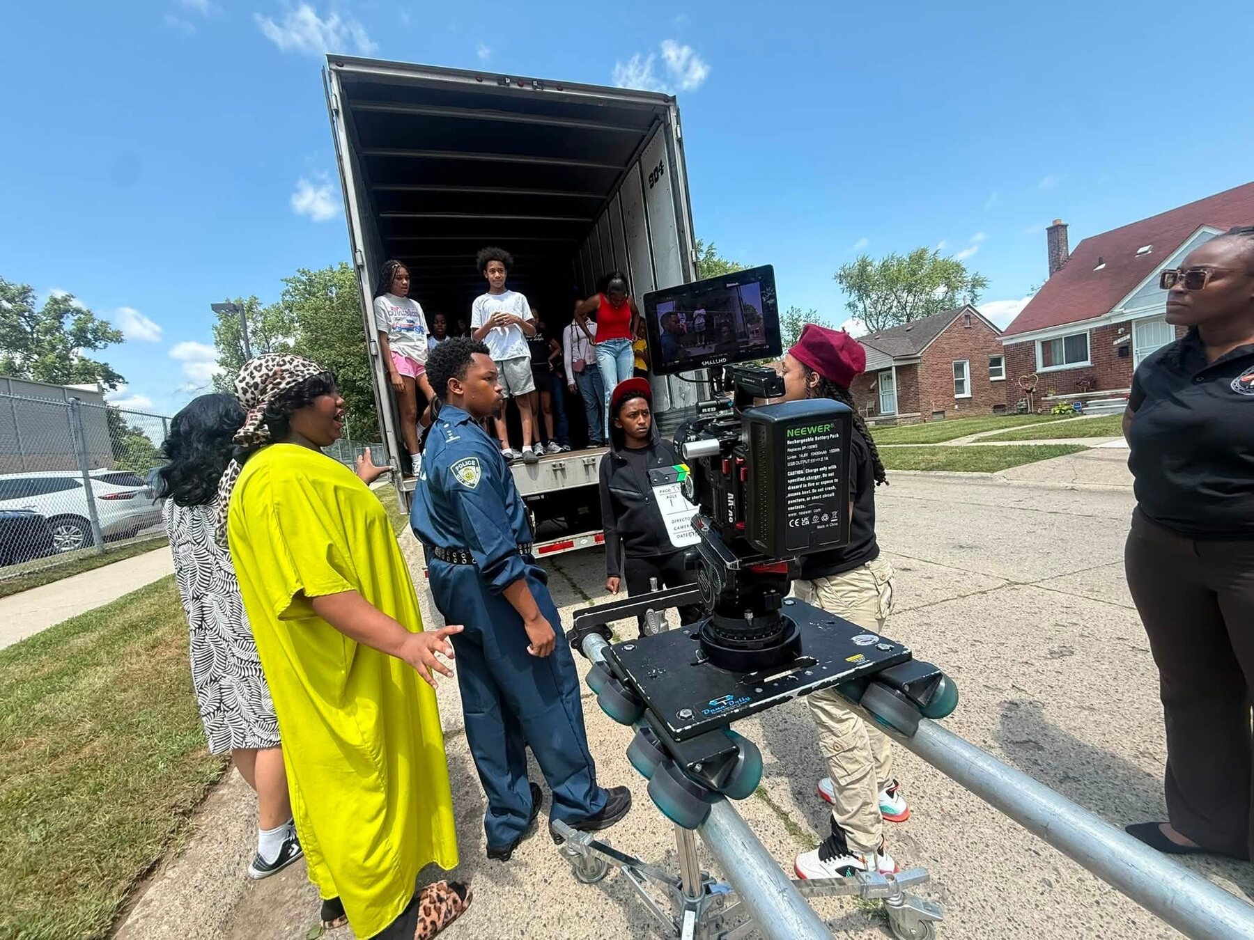 Teen Takeover cast and crew filming in Detroit